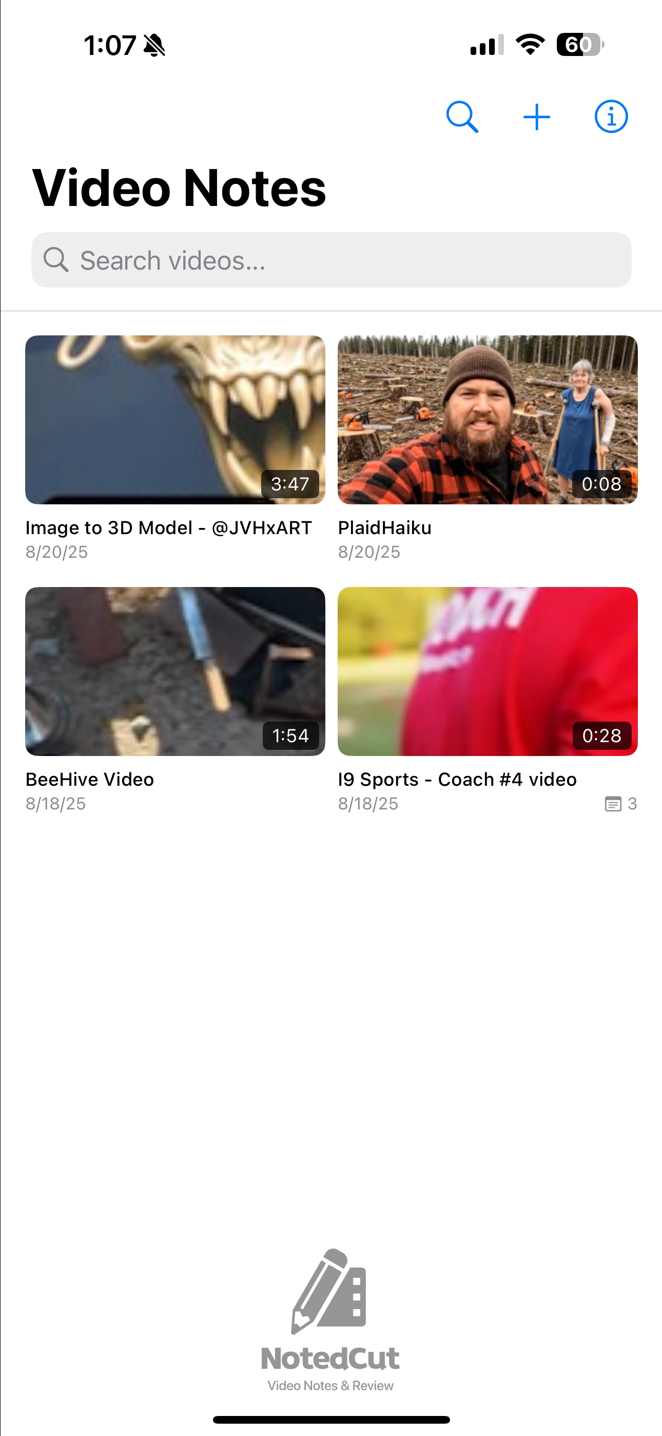 Your Video Notes Library